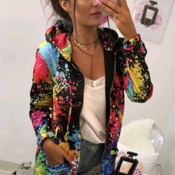 wholesale Jackets & Blazers - Black Painters Smock Jacket